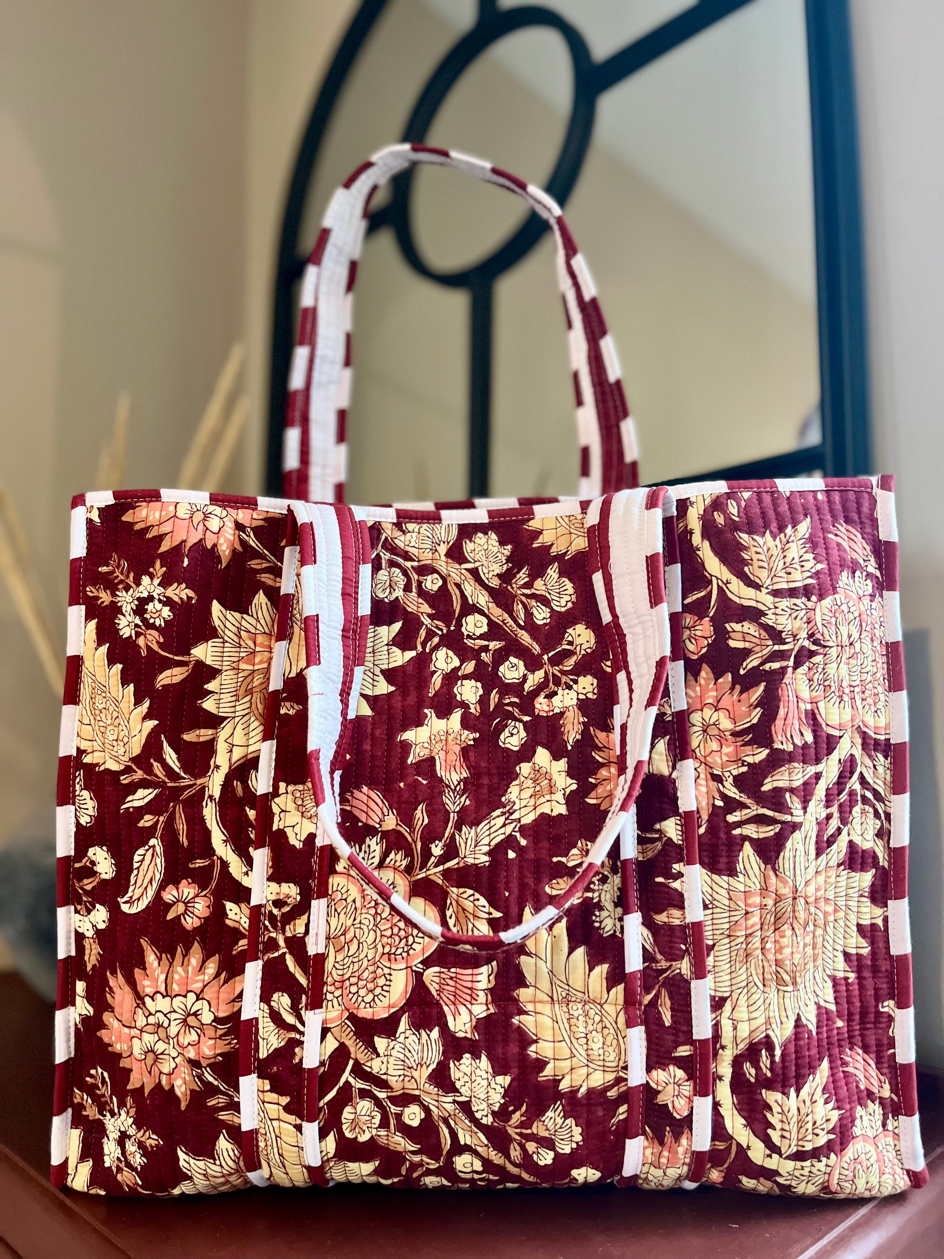 Large Tote Bag - Vintage Juniper