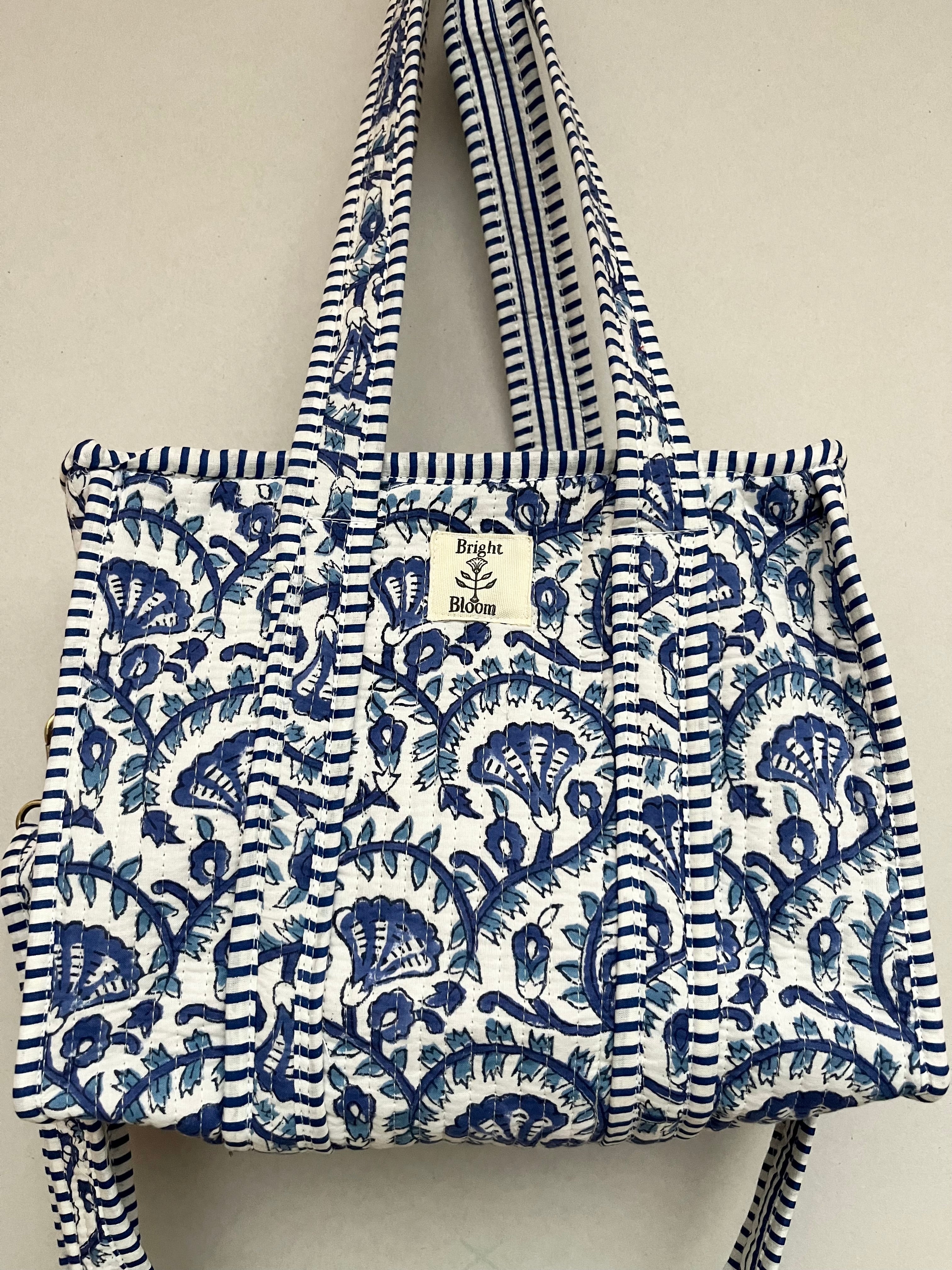 Blue Vine Mini Tote Bag
