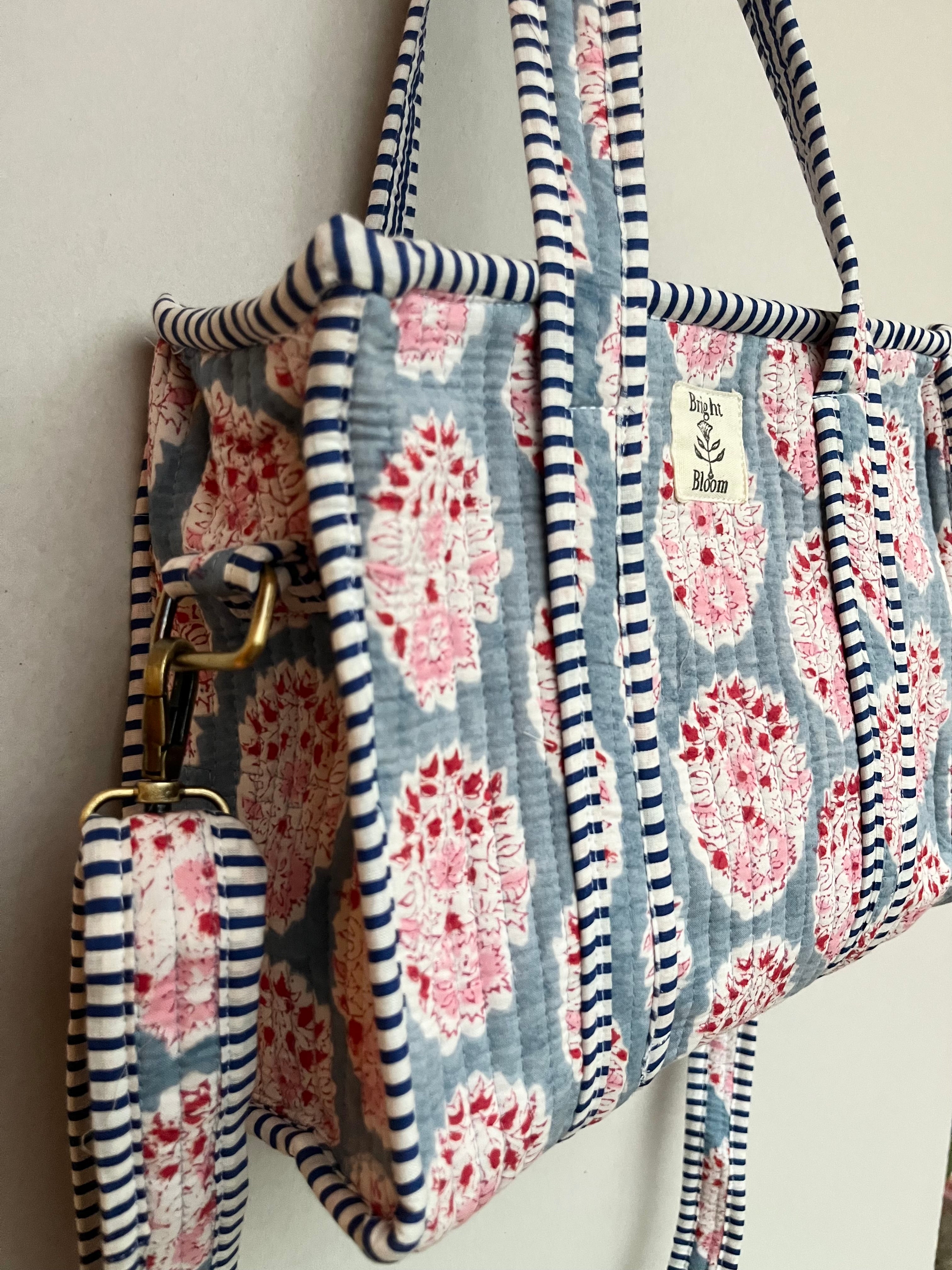 Blue Blossom Mini Tote Bag